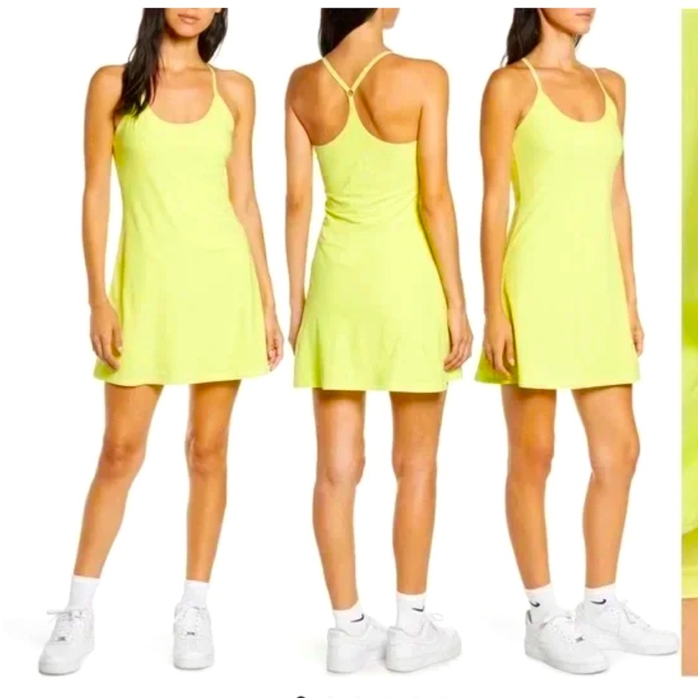 Outdoor Voices Neon Yellow Tennis Dress